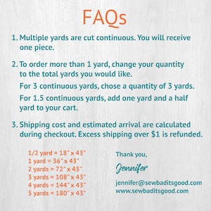 a series of questions and instructions related to yard sizes and shipping costs, providing information for customers to calculate their total shipping cost and estimated arrival during checkout.
