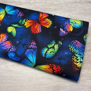 Butterfly - Multi Bright butterflies flying by Chong A Hwang for Timeless Treasures - 100% Cotton Fabric -  Multicolor