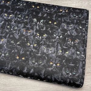 Black Cat Fabric - Wicked Black Cats Magic - Timeless Treasures - 100% Cotton - Mystick Library