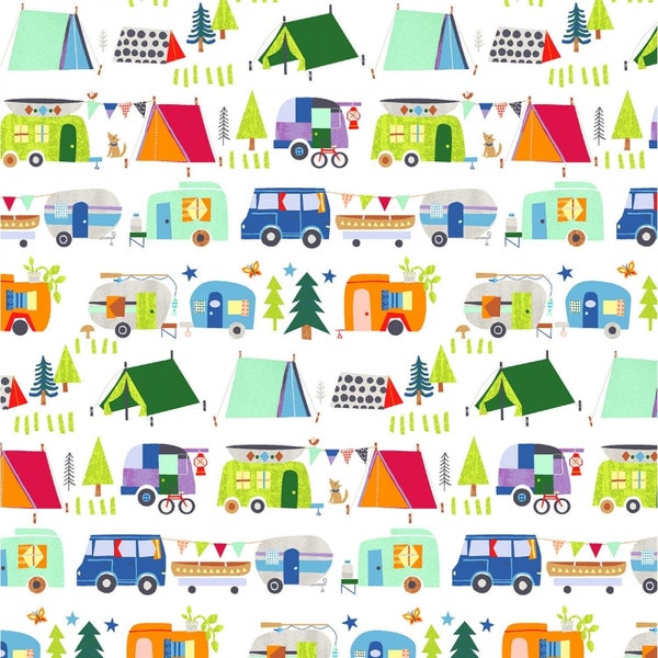 Happy Camper by Jill McDonald for Windham fabrics - 100% Cotton Fabric