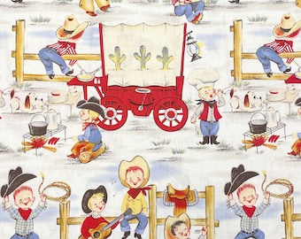 Cowboy Fabric - Lil Cowpokes - Michael Miller - 100% Cotton - Western  Rodeo Country Material