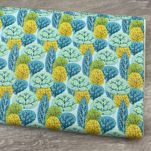 Colorful Tree Fabric by the yard - Moonbeams & Rainbows collection - Henry Glass - 100% Cotton - Tree material nature theme