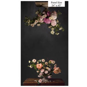 Floral Arrangement Duo Panel - 43 x 24&quot; - RJR Fabrics - Naturally Charmed - 100% cotton - Digital fabric panels floral material quilting
