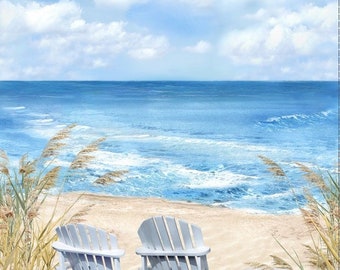 Ocean Block Panel BEACH BOUND BLOCKS Cotton Fabric Panel 23 X 44 - Etsy