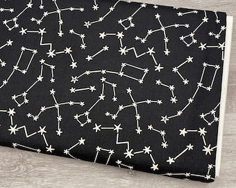 Star Fabric - Michael Miller - Glow in the Dark - Starry Night collection - 100% Cotton - Constellation fabric Night Sky