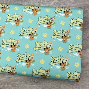 Scooby Doo Fabric - Homework - School Spirit Collection - 100% cotton - Camelot Fabrics - School fabric - Cartoon Dog