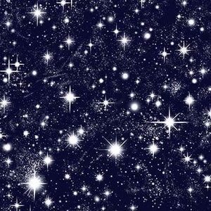 Star Fabric - Star Clusters - Final Frontier - Michael Miller - 100% Cotton - Solar System Material - Dark Blue Space Fabric