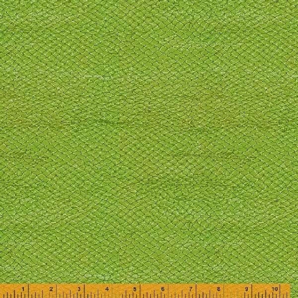 Fishing Fabric - Fishing Net Lime Green Algae Color - 100% Cotton Fabric - Land and Sea collection  - Windham Fabrics - Boating