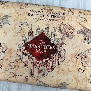 Harry Potter Marauder's Map Fabric - 100% cotton - Camelot