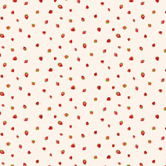 Mini Strawberries Fabric - 100% Cotton - Timeless Treasures CD3407