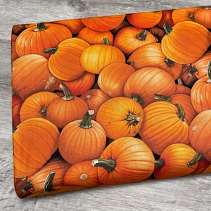 Realistic Pumpkin Fabric - Food Festival - 100% Cotton - Elizabeth&#39;s Studio - Fall Halloween Thanksgiving Quilting Cotton
