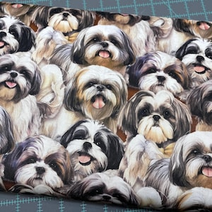 Shih Tzu fabric - Foust Exclusive Print - 100% Cotton - David Textiles - 4818