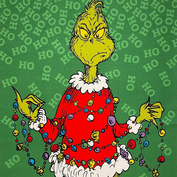 Robert Kaufman Grinch Panel Etsy