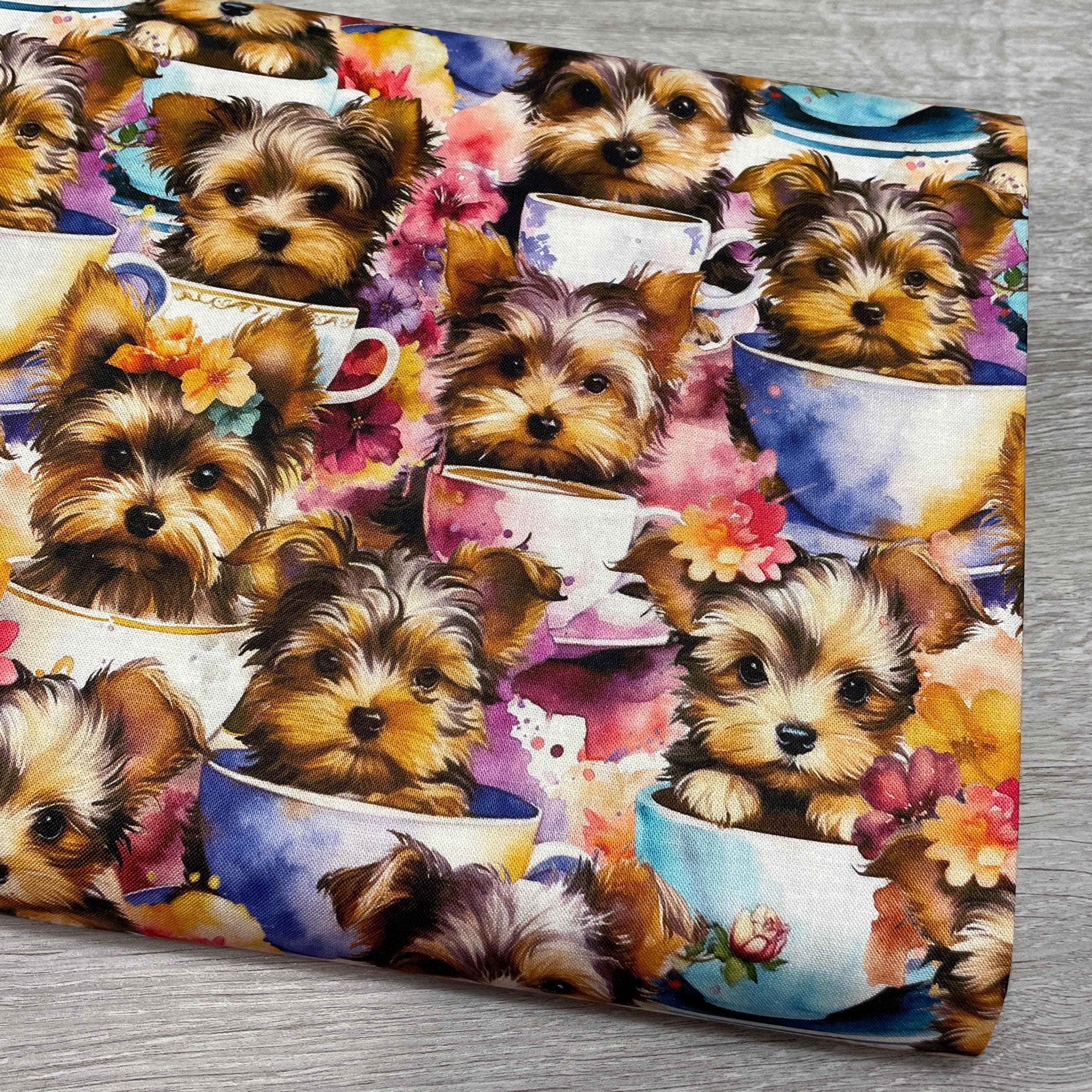 Yorkie Floral Print Slouchy Beanie Hat, Elastic Neck Gaiter,Unis 並行輸入品 Floral Yorkie - Etsy