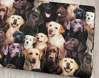 Labrador fabric - 686-multi - Elizabeth's Studio - 100% Cotton - Best Friend Collection - Retriever Dog