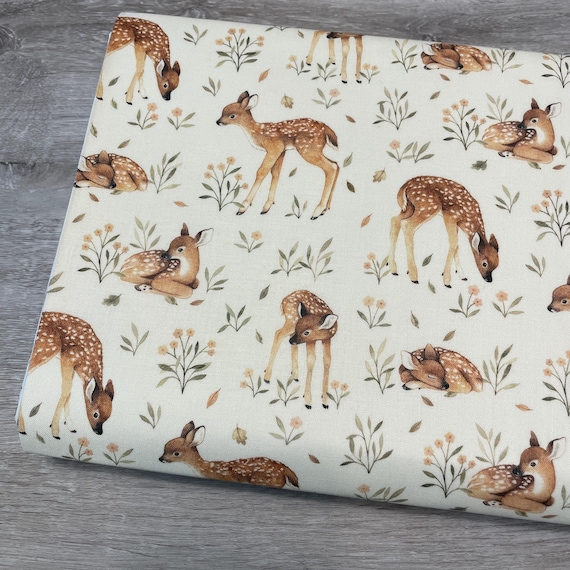 Dear Stella Deer Fabric - Little Fawn - 100% Cotton Fabric - Little Fawn & Friends collection - Baby Deer - DNS1905