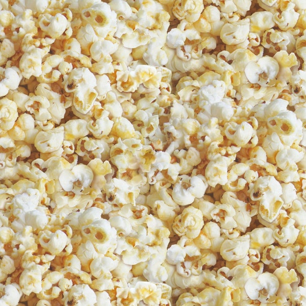 Popcorn fabric - Favorite Foods Collection by Elizabeth's Studio - 100% Cotton - Food theme popcorn print snack material