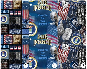 Air Force Fabric - U.S. Military - USAF - Sykel - 100% Cotton Fabric