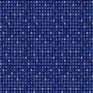 Binary Numbers Fabric - StudioE - 100% Cotton - Disco Tech collection - Computer theme fabric Technology print material