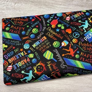 Pickleball fabric - 100% Cotton Fabric by Gail Cadden - Timeless Treasures - Pickleball fabric by the yard - Sports Fabric