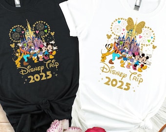 Disney 2025 Shirt, Family Disney Trip Shirts, Mickey Minnie Shirt, Disney Vacation Tee, Matching Family Disneyland Shirt, Disneyworld Outfit