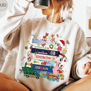 Comfort Colors® 90s Christmas Sweatshirt, Retro Holiday Hoodie, Vintage Xmas Pullover, 90s Movie Crewneck, Cozy Winter Gift for Her