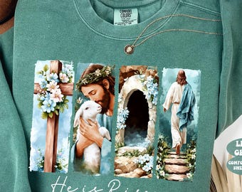 He Is Risen T-shirt, Comfort Colors Shirt, Christian Sweatshirt, Jesus Lover Gift, Religious Gift Shirt, Bible Verse Shirt, Blessed Shirt