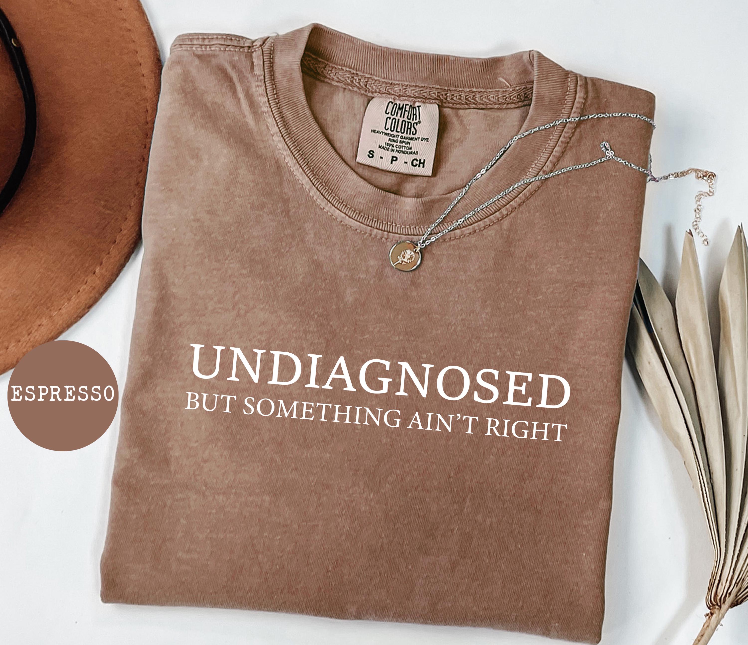 Undiagnosed But Something Ain’t Right Shirt, Funny Sarcastic Quote Tee, Comfort Colors Unisex T-Shirt, Relatable Humor Gift