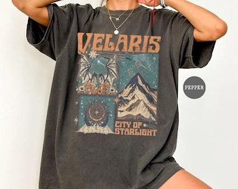 Comfort Colors® Velaris Shirt, City of Starlight Tee, Fantasy Book Shirt, Bookish Aesthetic Shirt, Night Court Inspired Graphic Tee