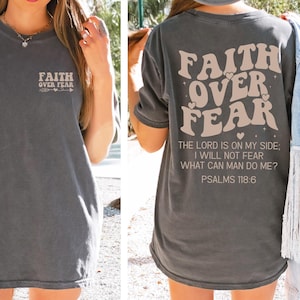 Faith Over Fear Christian Hoodie Bible Verse, Aesthetic Christian Sweatshirts, Jesus Hoodie, Church hoodie, Trendy Hoodie, Religious Hoodie