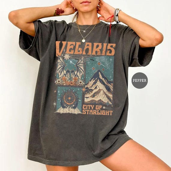 Comfort Colors® Velaris Shirt, City of Starlight Tee, Fantasy Book Shirt, Bookish Aesthetic Shirt, Night Court Inspired Graphic Tee