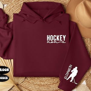 Custom Hockey Mom Sweatshirt, Hockey Mama Shirt, Sports Mom Sweater, Gift Shirt For Sports Mom, Game Day Hoodie, Mother&#39;s Day Hoodies