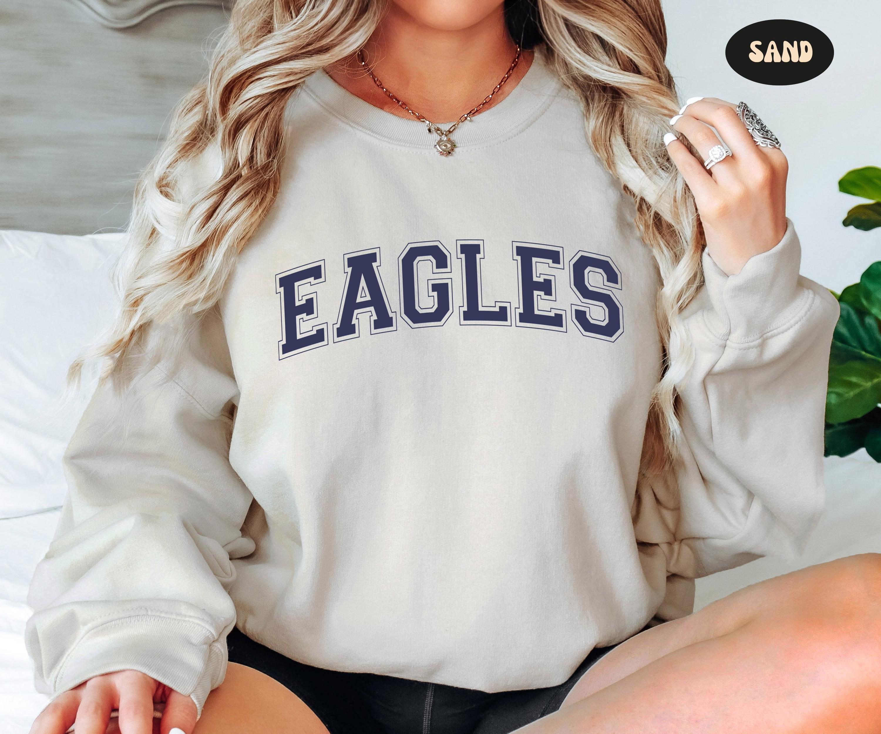 Football Team Sweatshirt, Eagles Shirt, Eagles Crewneck, Eagles Hoodie, Mascot Sweatshirt, School Spirit Sweatshirt, Mothers Day Gift