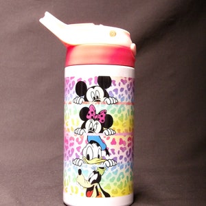 12 ounce kids insulated bottle with straw~MINNIE MOUSE and FRIENDS