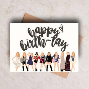 Cartão de aniversário para impressão de Taylor Swift - Feliz Aniversário | Aniversariante | Feliz Aniversário | Download digital | Taylor Swiftie
