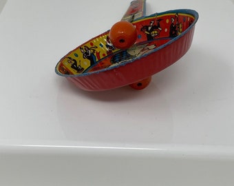 Produttore di rumori Click-Clak d'epoca della U.S. Metal Toy Company
