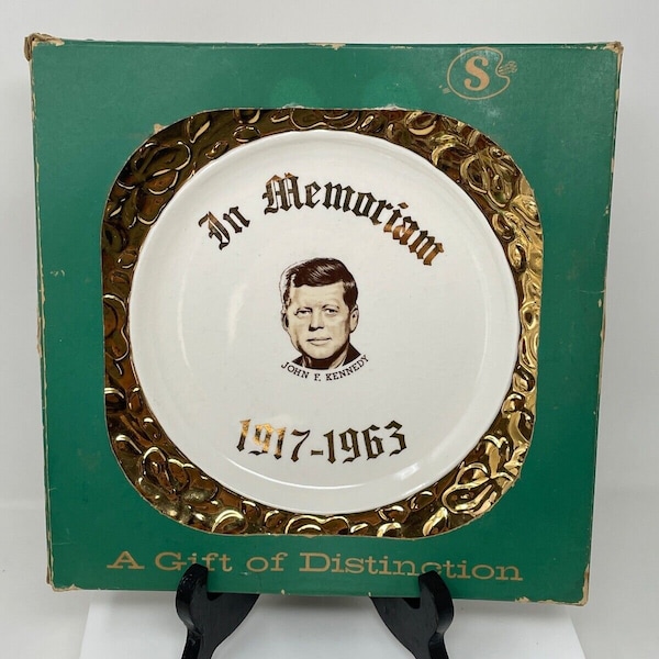 Vintage Sabins President John F. Kennedy Commemorative 9" Plate