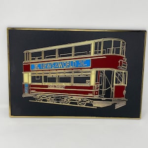 Vintage Prestige Wall Plaques By Frank Down LTD. Double Decker Bus