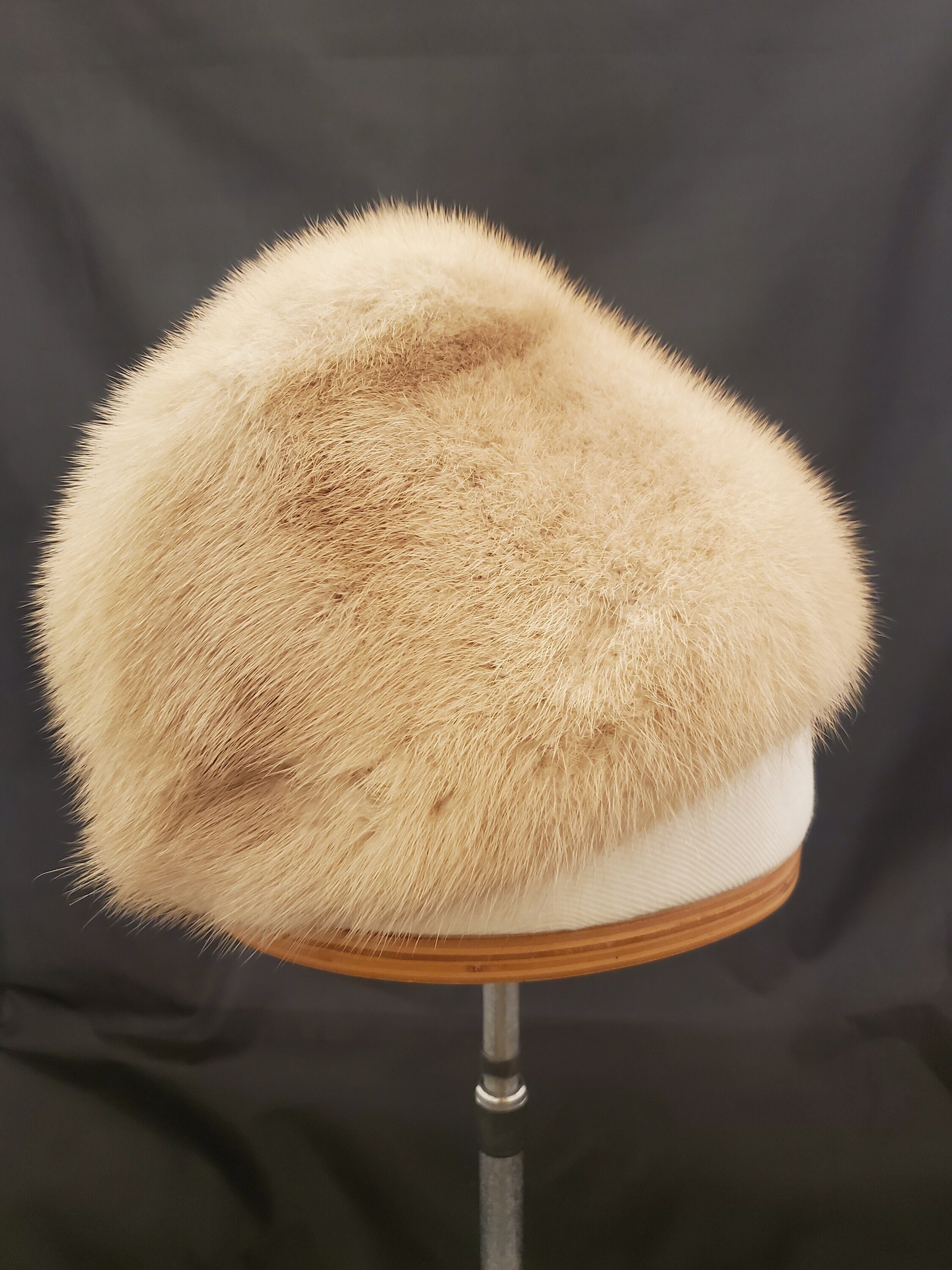 Creme Mink Hat Cream Mink Hat - Etsy main image 3