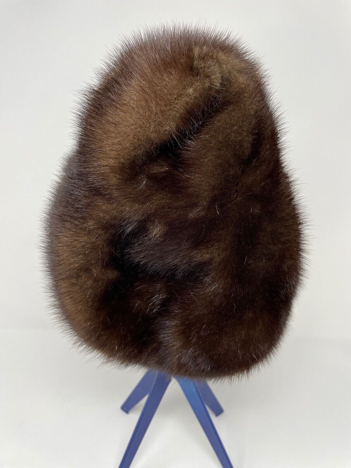 VTG Mink Fur Hat Dark Brown Amrose New York 21 1/2