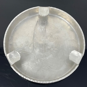 Vintage Hand Forged Everlast Metal Sailboat Ashtray