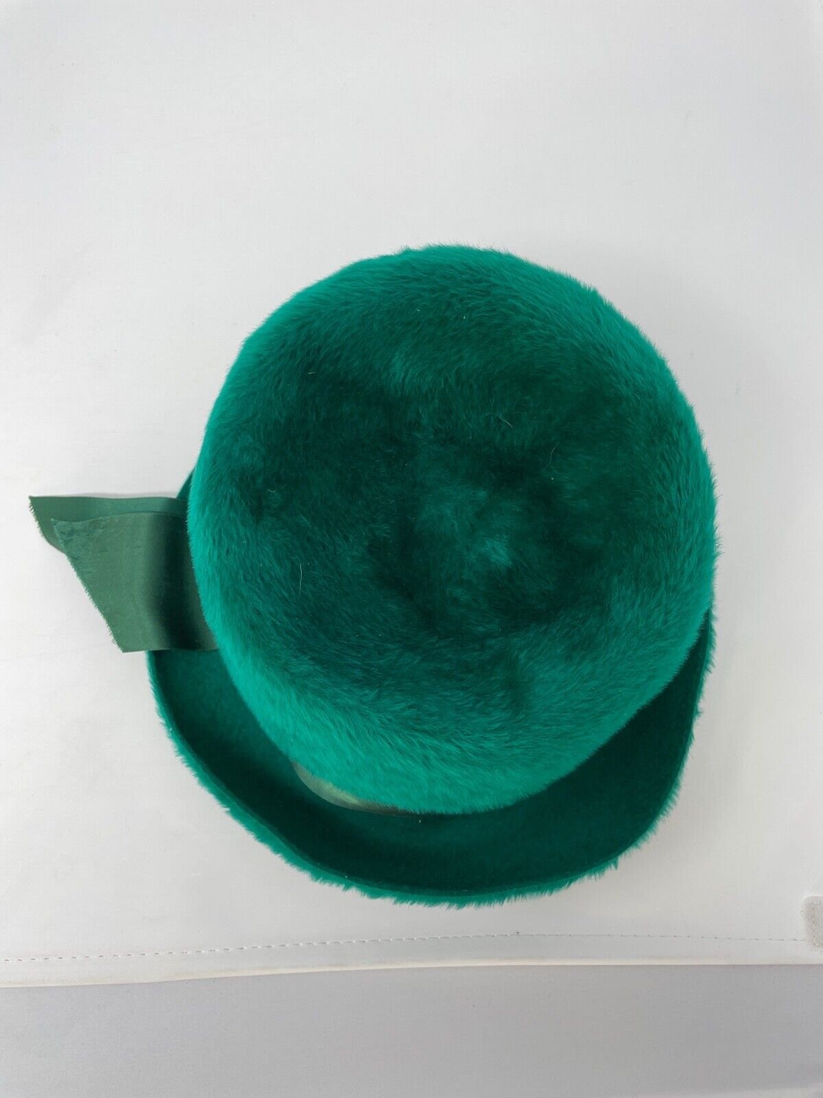 Vintage Austrian Emerald Green dyed Beaver Fur Cap Hat ~ SELENE Vintage Selene Italy Green Fur Felt Fedora Bucket Hat - Etsy main image 4