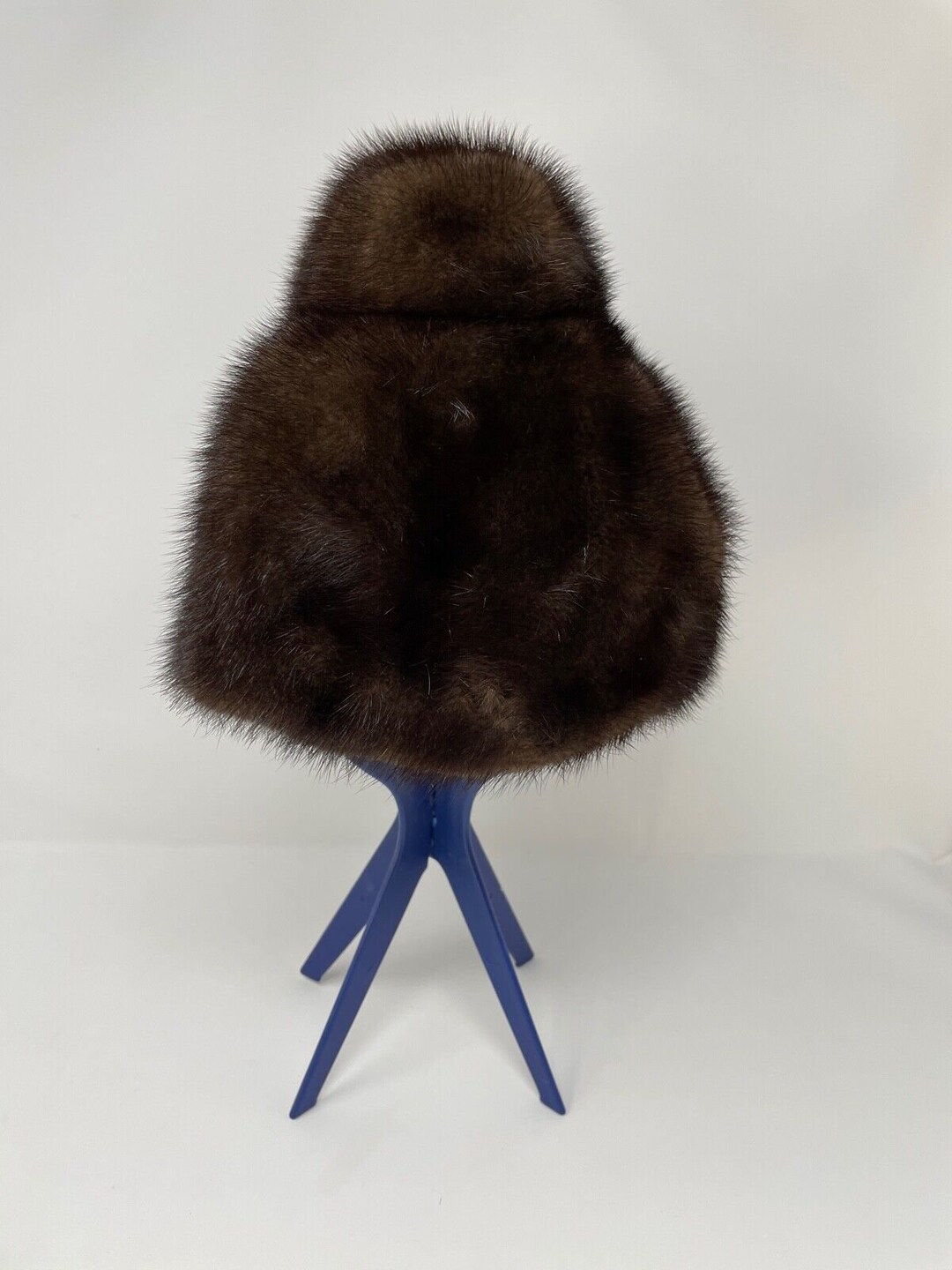 VTG Mink Fur Hat Dark Brown Amrose New York 21 1/2