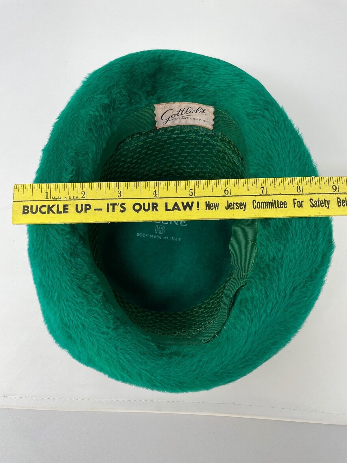 Vintage Selene Italy Green Fur Felt Fedora Bucket Hat - Etsy display picture 1