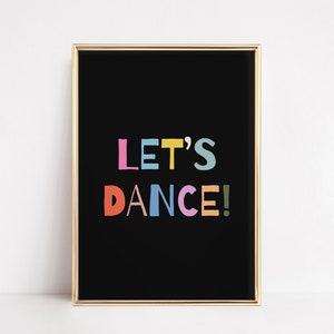 レッツダンスプリント | 音楽の名言ウォールアート | ファンキーなキッチンポスター | グルーヴィーなボヘミアン風ホームデコレーション | トレンディなミュージカルプリント | ブラックタイポグラフィサイン