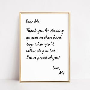 Hinweis zum Selberdrucken | Affirmation Wandkunst | Psychische Gesundheit Dekor | Danke Buchstabe Zeichen | Tägliche Erinnerung zum Ausdrucken | Motivationszitat Poster