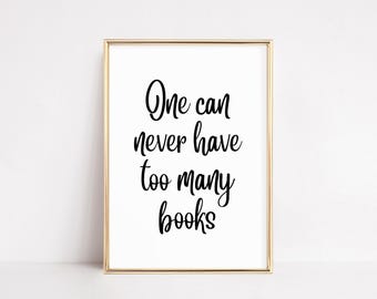 Neutral Bookish Poster | Library Wall Decor | Literary Quote Art | Read More Printable | Kids Reading Room Print | Trendy Book Club Sign