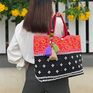 Handmade Embroidered Womens Handbag | Ethnic Hmong and Akha Design