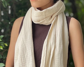 Goddess Wrap | Scarf Triple-Layered Gauze, Natural Fiber Cotton