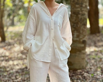 トップス 70s Dead stock gauze tunic SALE >>> 70s Vintage Hippie Tunic Sheer Gauze Cotton Top